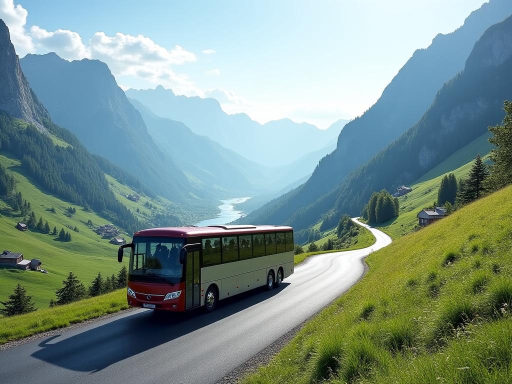Szenische Bustour durch die Alpen